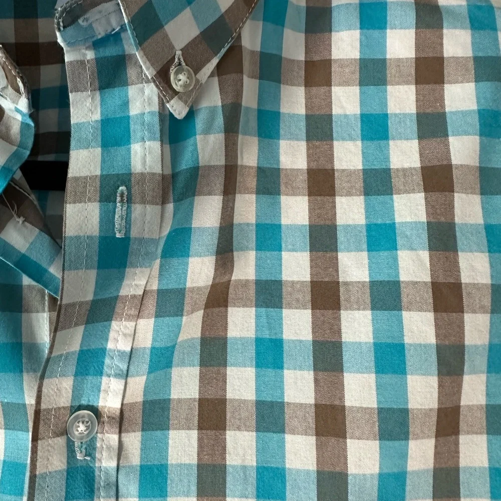 Bella Bliss, Check, 100% Cotton, Long Sleeve, Button Down Collar Sz 12 Like New